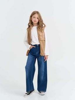 Жилет флисовый Бежевый меланж 7+ - Bungly фото 5