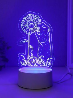 Светильник 3D RISALUX Суслик и ромашка, LED-ночник, RGB, от сети, 9.5?10.1?17 см