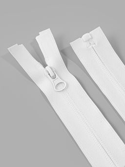 Цена за 10 шт. Молния «Спираль», №7, разъёмная, водонепроницаемая, замок автомат, 40 см, белая
