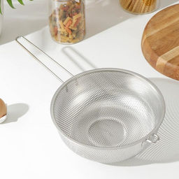 Дуршлаг Доляна Марко, d=25 см, 43.5259 см, длинная ручка, нержавеющая сталь, хромированный фото 2