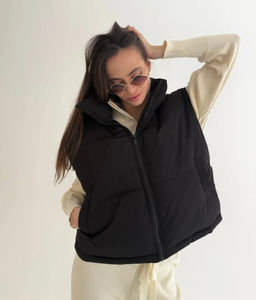 K13353 Жилет весенний (утеплитель синтепон) ЧЕРНЫЙ