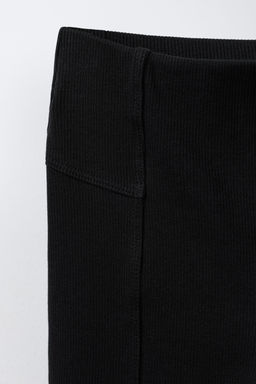 PLAIN RIBBED FLARE LEGGINGS - Zara фото 3