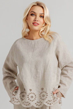 Блузка женская Р360809/01/Бежевый