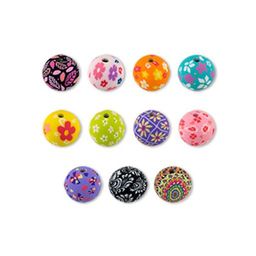 Бусина Zlatka полимерная глина PCR-16 16 мм 10 шт СК/Распродажа №15 желтый/ с красными сердцами