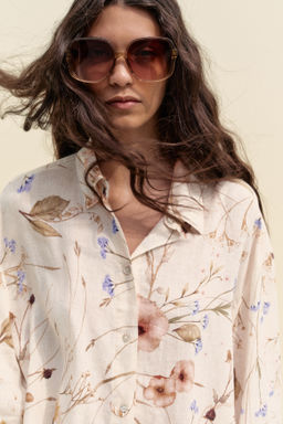 Camisa en mezcla de lino - H&m фото 2