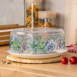 Крышка для СВЧ D250мм с декором (бесцветный) 222132601/00