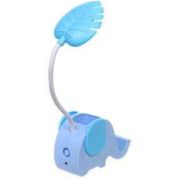 Цена за 2 шт. Настольная лампа "Sweet - Слоненок" 13*7*12.5 см LED с подстаканником, USB 0.6-3W, Голубой