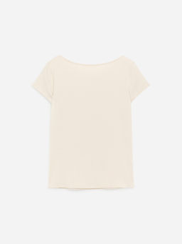 Camiseta el?stica con cuello barco - H&m фото 3