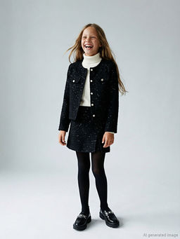 Pul ??lemeli K?z ?ocuk T?vit ?ort Etek