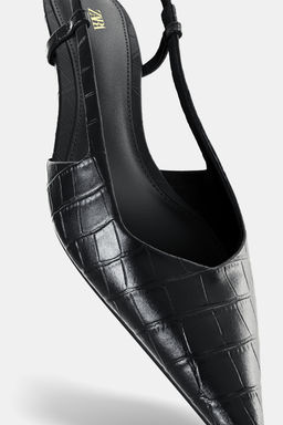 EMBOSSED SLINGBACK SHOES - Zara фото 5