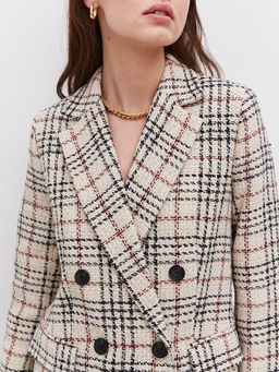 Двубортный жакет в клетку - TO BE ONE фото 5