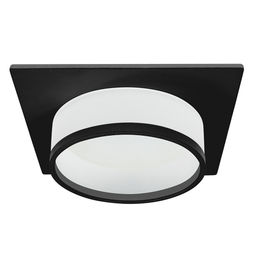 Светильник потолочный встраиваемый, 15W 230V GX53, черный, квадрат, без лампы, DL501