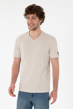 Erkek Regular Fit V Yaka Ta_ Basic Ti__rt Sepette S_rpriz _ndirim - U.s. polo assn фото 2