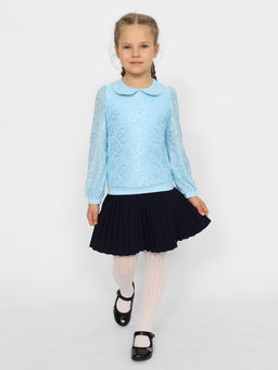 CRB wear/CWJG 63599-43 Джемпер для девочки,голубой/Ex.Cherubino  фото 2
