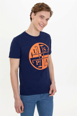 Мужская темно-синяя футболка с круглым вырезом Неожиданная скидка в корзине - U.s. polo assn фото 5