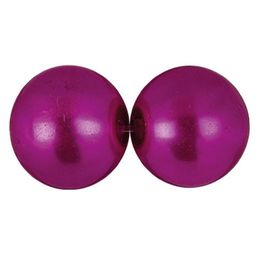 Бусина стеклянная Zlatka GBP-06 14 мм 30 шт на подложке в пакете с европодвесом №11 фуксия