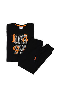 Erkek _ocuk Siyah Pijama Tak_m_ Sepette S_rpriz _ndirim