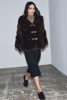 SHORT FAUX FUR COAT ZW COLLECTION