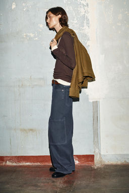 TRF BAGGY BALLOON JEANS WITH POCKETS - Zara фото 4