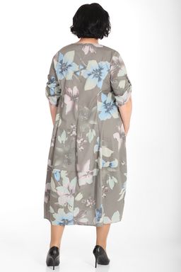 Платье хлопковое больших размеров - Almond фото 2