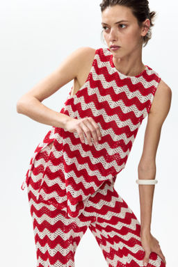 Top en punto jacquard efecto crochet - H&m фото 5