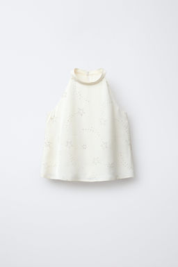 HALTER NECK RHINESTONE TOP