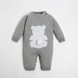 Комбинезон вязаный Крошка Я Мишка рост 74-80 см, цвет серый