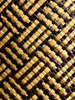 Сумка плетёная из пандана, 25×18×38 см, бежево-коричневая