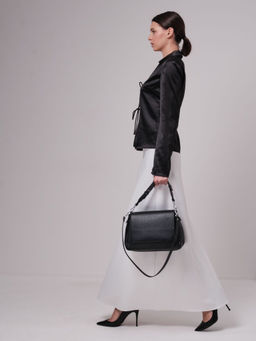 Сумка кожаная сэтчел Deboro 30923 черная