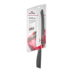 Нож разделочный для мяса Walmer Shell 20см с чехлом, цвет черный  фото 6