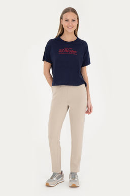 Женские легкие спортивные штаны цвета хаки - U.s. polo assn фото 7