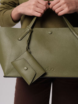 Женская кожаная сумка Dari DBR 31136 зеленая водоросль  фото 11