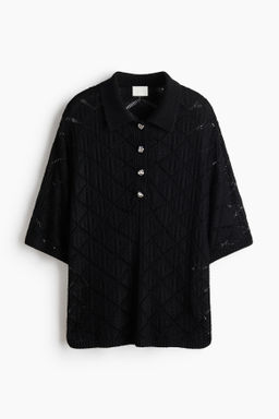 Polo efecto crochet