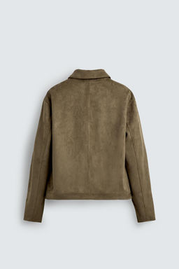 FAUX SUEDE REGULAR FIT JACKET - Zara фото 10