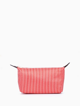 Косметичка простая на молнии, с принтом, красная