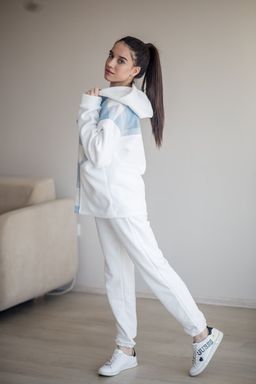 514 Рубашка c капюшоном, флис/голубая клетка - Knitka wear фото 3