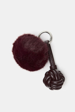 KNOTTED FAUX FUR CHARM - Zara фото 2
