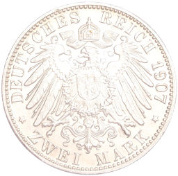 2 марки 1907 года G Германия (Баден)