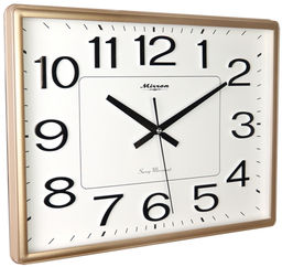 Настенные часы Mirron прямоугольные золотые P3135BZB