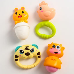 Набор погремушек «Беби», с эластичными элементами, 9 шт, цвет МИКС