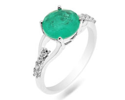 Кольцо из серебра турмалин параиба выращ., МЦВ157