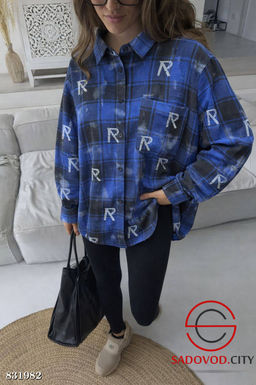 Рубашка женская в клетку