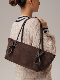 Замшевая сумка Linda DBR 31340 темно-коричневый