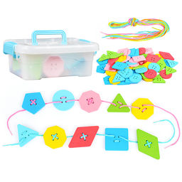 Шнуровка Яркие детали 40 предметов, в ящике