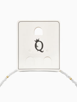 Чокер из бисера «Хрусталь», разноцветный в золоте, 37 см + 5 см доп, цепочка