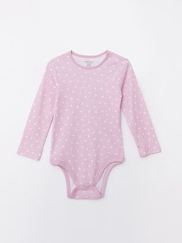 Bisiklet Yaka Uzun Kollu Desenli K?z Bebek ??t??tl? Body 2li - Waikiki фото 2