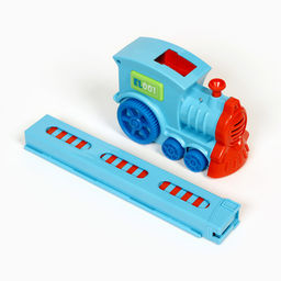 Паровоз игрушечный, с домино, на батарейках