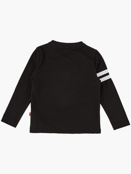 Лонгслив для мальчика детская одежда спорт UD 6695 черный - Mini maxi фото 4