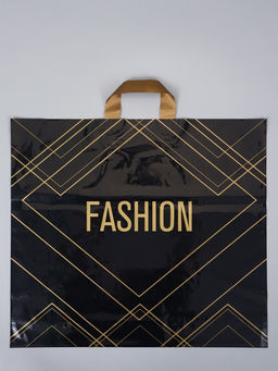 Цена за 50 шт. Пакет с петлевой ручкой "Линии" 50 х 45 х 8 см, 60 мкм