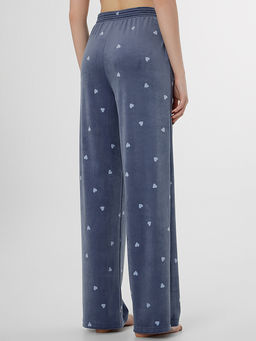 Комплект домашний женский велюровый синий с принтом в сердечко - Mark formelle фото 8